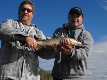 Chris (left) Brian (right) Northern Pike (center)